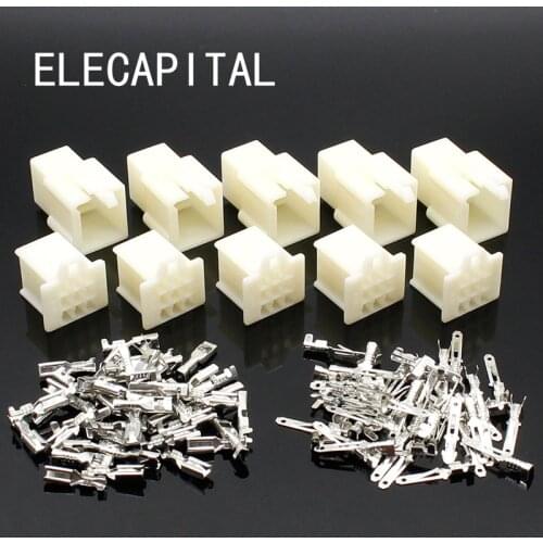 10set/lot 2.8mm 9 pin Automotive 2.8 Electrical wire Connector Male Female cable terminal plug Kits Motorcycle ebike car