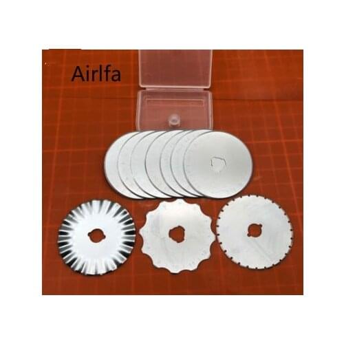 10 pieces 45mm Rotary Cutter Refill Blade Cutters Sewing Quilting Photos Fabric Vinyl Cutting Tools Replacement Spare Blades hot