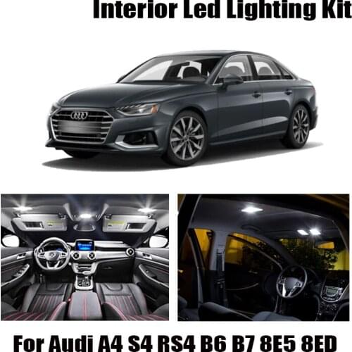 22pcs White Canbus No Error LED Interior Reading Dome Map Light Bulbs Kit For 2002-2008 Audi A4 S4 RS4 B6 B7 8E5 8ED Avant