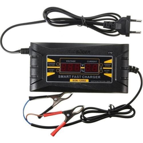 Automatic Full Smart 12 V 6A Lead Acid / GEL Car Battery Charger with LCD Display Quick Charger TD326