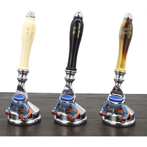 Dscosmetic 2 in 1 shaving razor set include resin handle shaving razor and razor stand