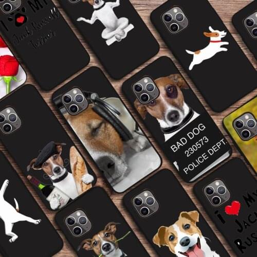 Jack Russell Terrier Dog lovely Phone Case Candy Color for iPhone 6 7 8 11 12 s mini pro X XS XR MAX Plus coque funda capa