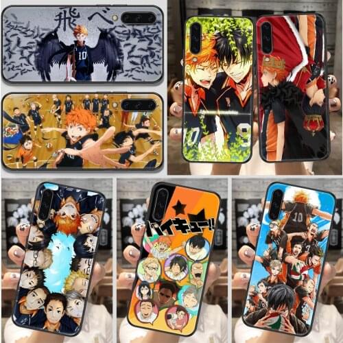 Anime Haikyuu Phone Case For Samsung Galaxy A 10 12 20E 21S 30 32 40 50 51 52 70 71 72 5 6 7 2016 2018 black painting waterproof