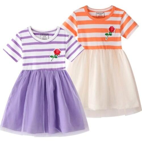 Princess Kids Baby Summer Dress Holiday Party Dress For Girls Tutu Kids Beach Clothes Children Short Sleeve Sleeveless Dresses