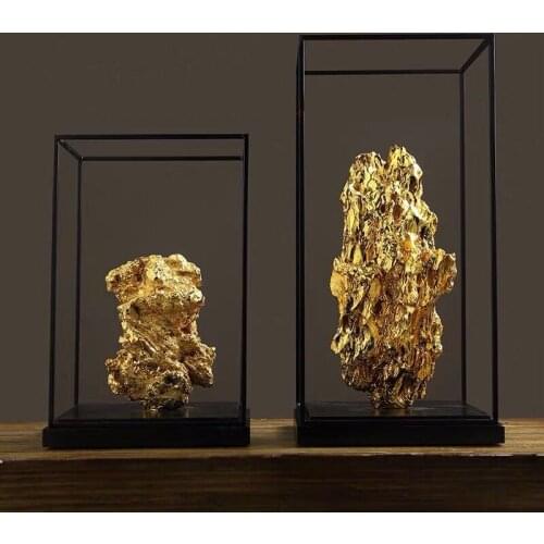 Gift JinShan Tabletop Ornaments New Chinese Light Luxury Living Room Porch TV Cabinet Gold High End Decoration Crafts Resin