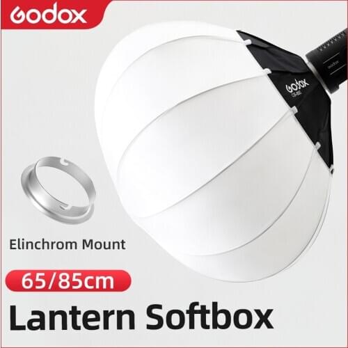 Godox CS-65D 65cm CS-85D 85cm Lantern Foldable Quick-install Portable Round Shape Softbox Light for Elinchrom Mount Studio Flash
