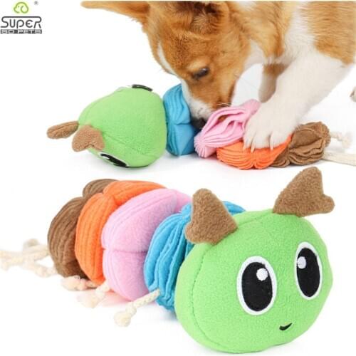 Dogs Snuffle Toys Puppy Dog Nosework Training Toy Pet Dog Sniffing Puzzle Toys Funny Hair Bug Shape Leaking Food Toy for Cat Dog