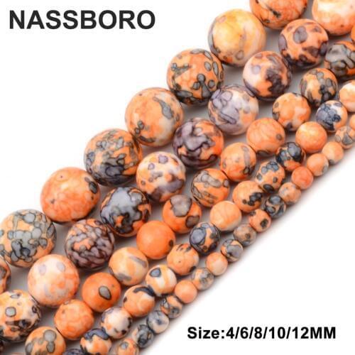 Natural Yellow Rainbow Stones Round Spacer Loose Beads For Necklace Bracelet Charms Handmade Jewelry Making 4/6/8/10/12mm Diy