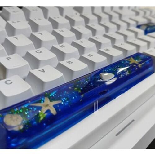 For Cherry Switch Mechanical Keyboard Handmade Starry Sky Mount Fuji Keycap Customized Backlight Resin Spacebar Keycap