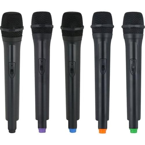 Microphone Prop Costume Headheld Singer Telemarketer Fake Toy Mic Accs contains windproof cotton sleeve