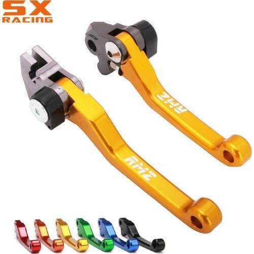 Motorcycle CNC Dirt Bike Pivot Foldable Brake Clutch Levers For Suzuki RMZ250 RMZ 250 2004 2007-2018 RMZ450 RMZ 450 2005-2018