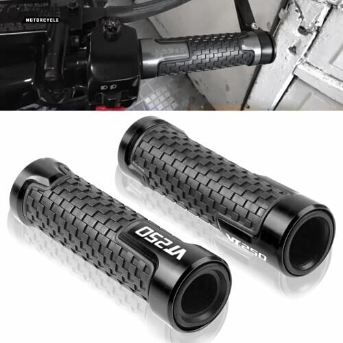 Universal Handlebars 7/8"Motorcycle Accessories CNC Aluminum Handle Bar Handlebar Rubber Hand Grips For Honda VT250 MC20(SPADA)