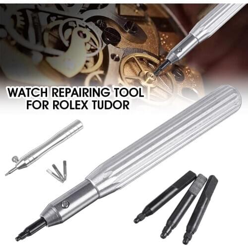 Professional Watch Crown Tube Insert Remover Opener Tool With 4 Pins Watchmaker Watch Repair Tool Kits For Rolex For Tudor Watch
