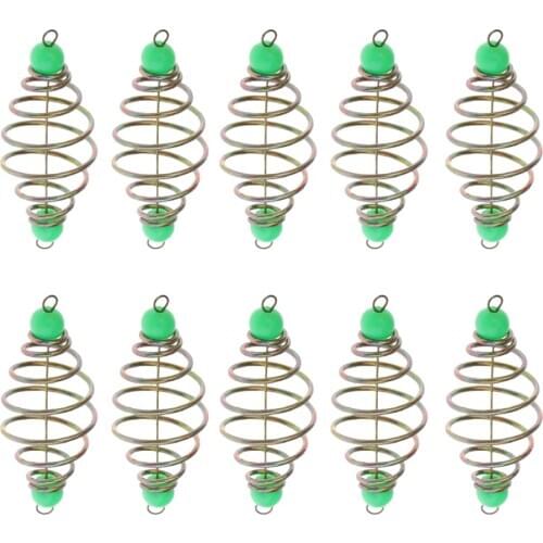 Set of 10 pcs Spring Method Match Course Feeders Baits Cage Carp Fishing Tackle Fishing Tools for Fishing Lovers