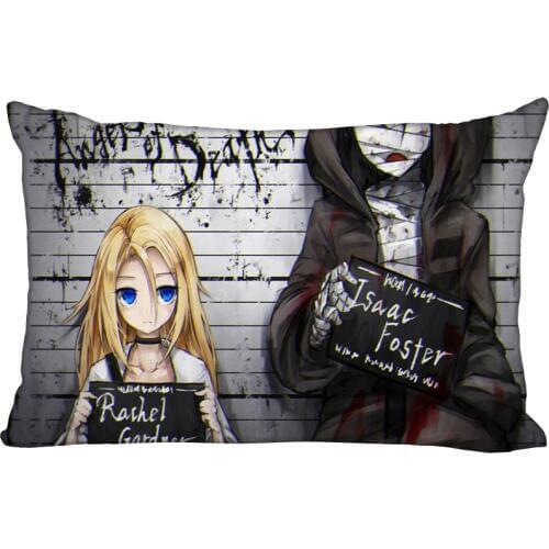 Custom Angels Of Death（satsuriku no tenshi） Printed Satin Pillowcases Two sides Standard Silk Soft Rectangle zipper pillowcover