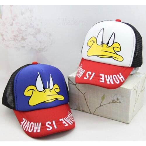 New Spring Kids Casual Baseball Caps Snapback Hats Child Sport Duck Cartoon Mesh Trucker Hats Casquette Gorros
