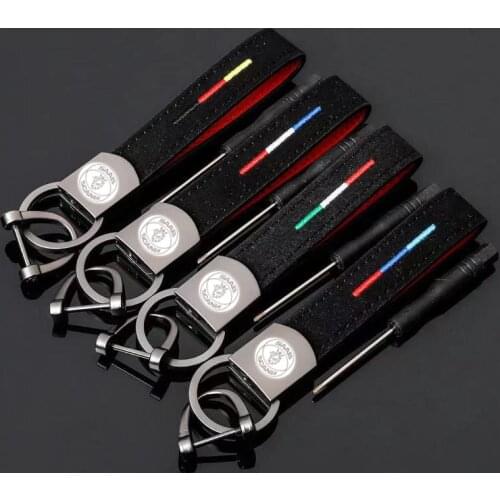 New car key chain three color embroidered fur suede key chain For SAAB 9-2X 9-3 9-4X 9-5 93 95 900 9000 Car LOGO general keyring