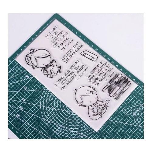 Learning Transparent Silicone Clear Rubber Stamp Sheet Cling Scrapbooking DIY Cute Pattern Photo Album Paper Card Decor