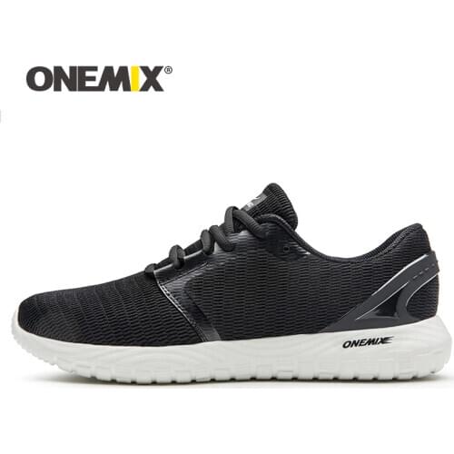 ONEMIX Sports Shoes For Men Lightweight Comfortable Lace-up Walking Sneakers Outdoor Fitness Trainers Men Running Tennis Shoes