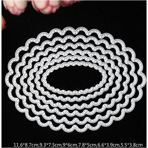Oval Lace Metal Cutting Dies Stencils for DIY Scrapbooking/photo album Decorative Embossing DIY Paper Card