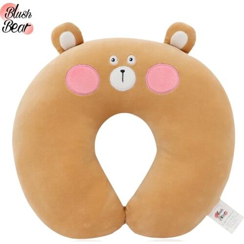 Blushbear Panda Brown Bear Stuffed Plush Neck Pillow