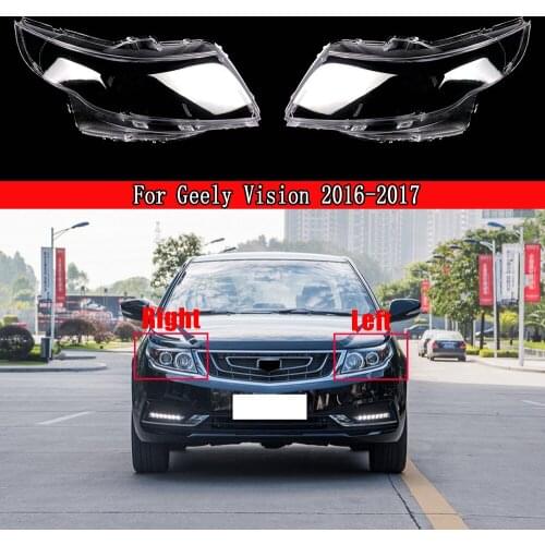 Headlights Transparent Headlights Transparent Cover Lampshade Head Lamp Shell For Geely Vision 2016 2017 Auto Light Housing Case