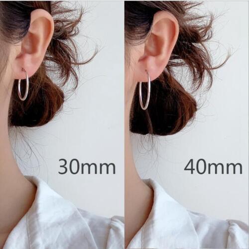 Amaiyllis s925 Sterling Silver Minimalist Earrings Fashion Wild Ear Bone Nail Circle Earrings For Women Summer Jewellry