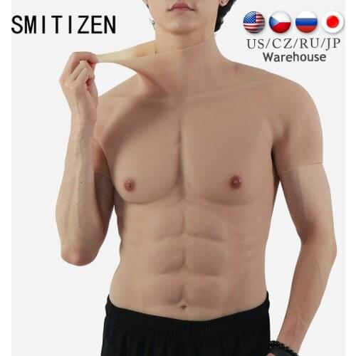 Smtizen Silicone Realistic Muscle Suit For Male Csoplay Fake Belly Macho Artificial Simulation Muscle Chest Crossdresser