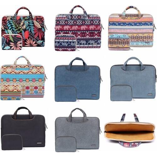 Laptop Bag For Macbook Air 13 13.3" Case Pro 13 Retina 11 12 14 15 15.6 Floral Portable Handbag bag for Dell HP Xiaomi Notebook