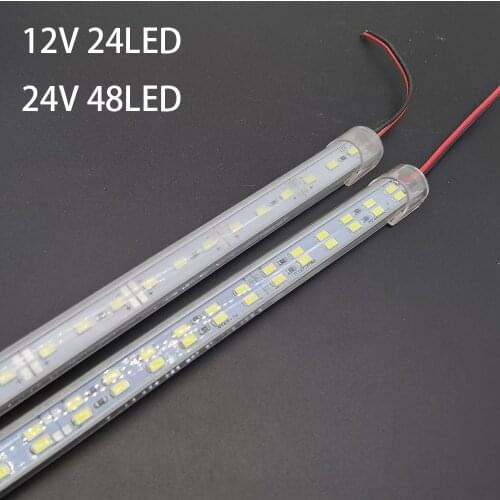 12V/24V 24/48 LED Light Strip 330X15MM Hard Rigid Tube Bar Lamp IP65 Waterproof 5730-led bead Lights Strips For DIY