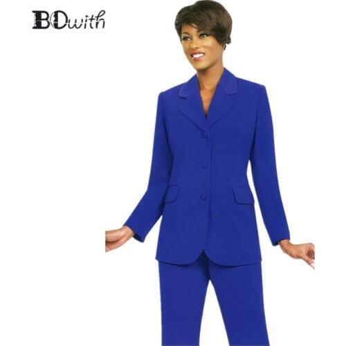 Women Pant Suit Formal Ladies Business Suits Office Work Royal Blue Wear Female Suit For Weddings Female Suit Custom Made