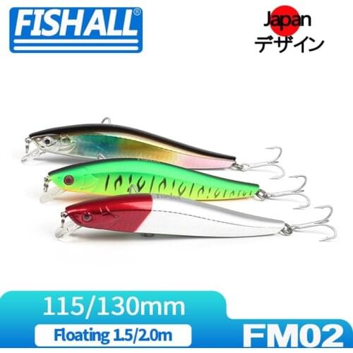 Hot Sale Rerange 130mm 115mm 27g 16g Hard Wobbler Floating Minnow Lure 2.0m 1.5m Diving Bait For Bass Pike