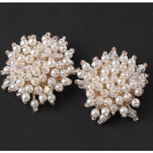 1 Pair Shoelaces Decoration Pearl Shoe Accessories Luxury Clothes DIY High Heels Wedding Charms Rivet Fashion