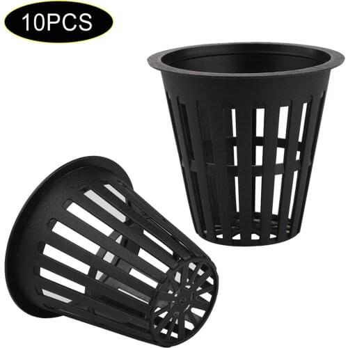 10 Pcs Hydroponic Colonization Mesh Pot Net Cup Basket Hydroponic Aeroponic Planting Grow Clone Nursery Plant Soilless