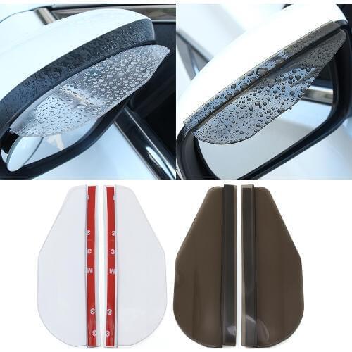 2pcs Car rearview mirror rain eyebrow stickers accessories for audi a6 c6 vw caddy ford kuga skoda fabia peugeot 5008 2017