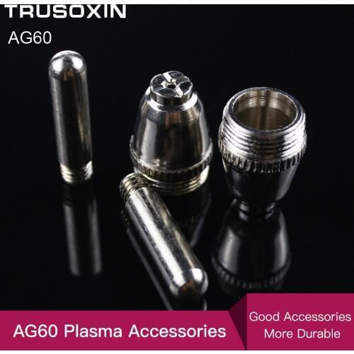 20PCS Air Plasma Cutter AG-60 Cutting torch/Gun Head Consumable For CUT40/50/60A Accessories Tips Electrodes