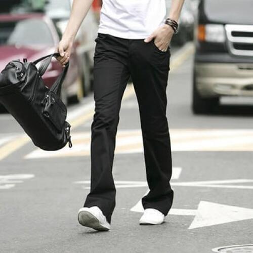 27-44 2018 Mens clothing GD Hair Stylist fashion British casual Korean wide leg pants bell-bottomes pants plus size costumes