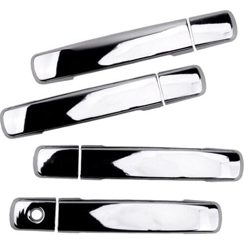 8Pcs/Set Exterior Side Door Handle Cover Trim Fit For Nissan Frontier 2005 2006 2007 2008 2009-2019 (North America) ABS Silver
