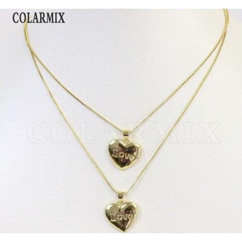 8 Pcs Heart Shape Pendant necklace jewelry accessories Necklace heart shape pendant Jewelry Necklace New design 8430