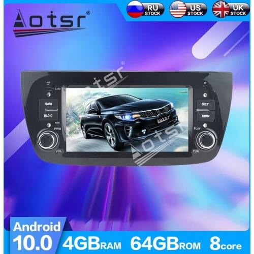 AOTSR Android 10.0 IPS DSP GPS Navigation PX6 Car Radio Player For Fiat Doblo 2010-2015 Multimedia Player Head Unit