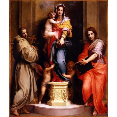 Free shipping religious figures virgin Mary canvas prints oil painting classical cross printed on canvas decoration picture