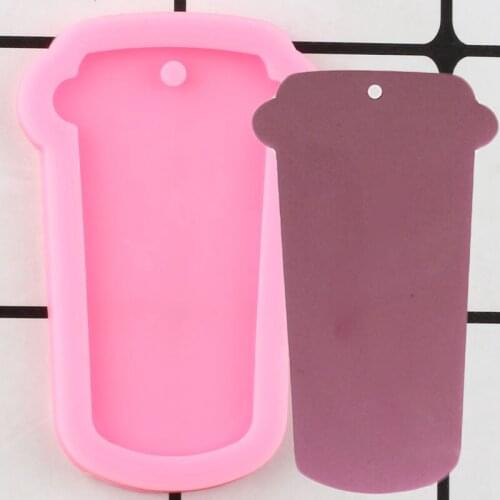 Shiny Coffee Cup Making Keychain Silicone Mold Polymer Clay Mould Necklace Jewelry Epoxy Crafting Molds Handmade Charms Moulds