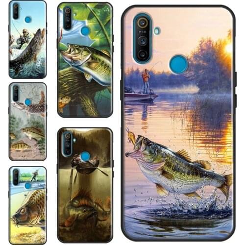 Fishing Painting Cover For OnePlus 9R 8T Nord 7 8 9 Pro Case For Realme 8 Pro 6 7 Q3 C3 C11 C21 C15 GT Neo