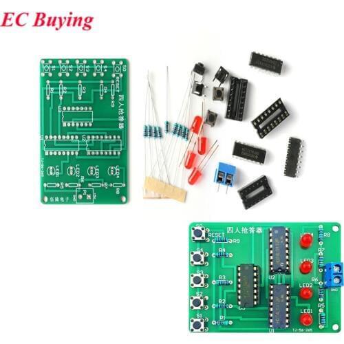 Four Person Responder DIY Kit 4 way Answering Teaching PCB Board Electronic DIY Parts Electronic Technology Basics Skill Support