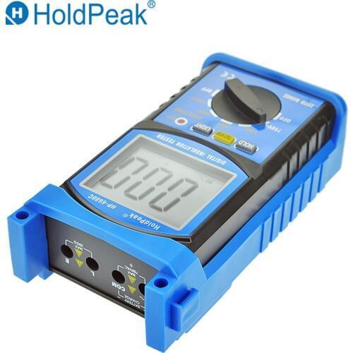 HoldPeak HP-6688C 1000V Digital Insulation Resistance Tester Auto Range Portable Outdoor Dustproof&Dampproof Test Ohm Multimeter