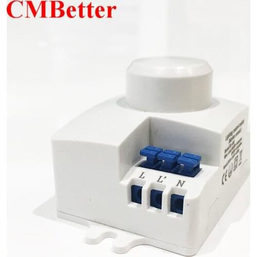 CMBetter Mini Microwave Radar Sensor Light Switch PIR Occupancy Body Motion Detector 220-240VAC time setting Adjustable