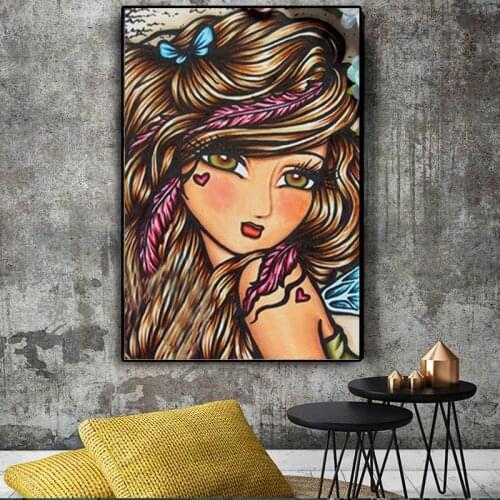 Hot 5D DIY Diamond Painting cartoon big eyes girl Full Square/Round Embroidery Sale Picture Rhinestone Diamond Mosaic Home Decor