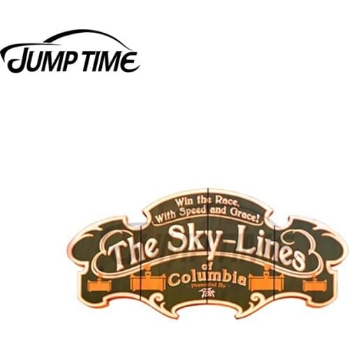 JumpTime 13 x3.5cm Bio Shock Infinite The Sky Lines of Columbia Sign Motorcycle Personality Decal JDM Vinyl Cartoon Car Stickers