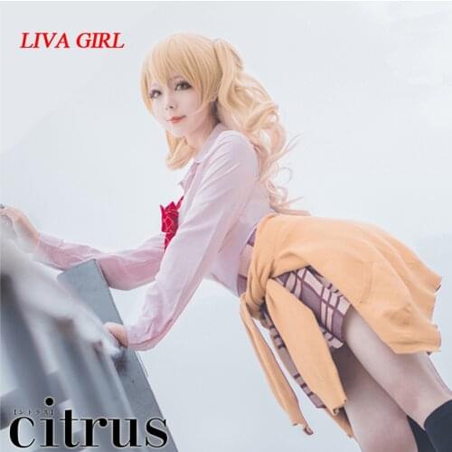 Liva girl Anime Citrus Cosplay Costume Aihara Yuzu /Aihara Mei Costumes Women Cosplay School Uniforms Full Set
