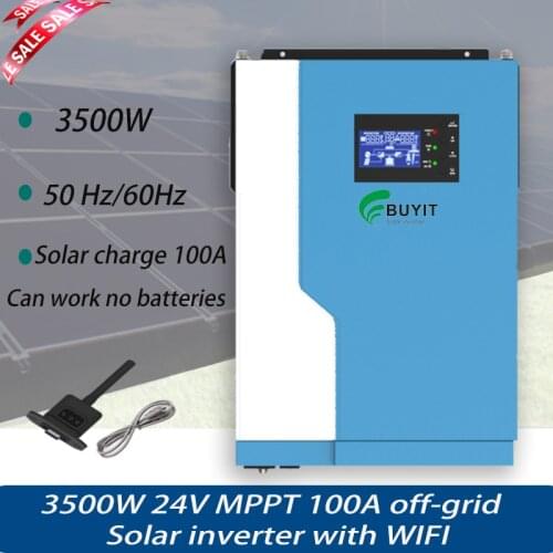 3.5KW Hybrid Inverter MPPT 100A 50Hz/60Hz High Voltage 450VCD With WIFI/Can Work No batteries/Accept Lithium batteries lifepoe4